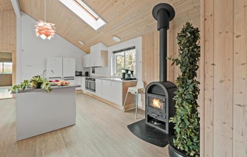 Kitchen, Beautiful Home In Idestrup With Sauna in Idestrup