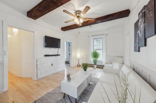 Chic Downtown Retreat Furnished 2-Bedroom with Trail Access & Outdoor Oasis in Easthampton, USA