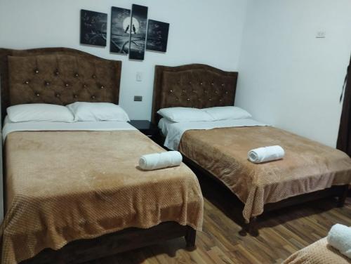 1 queen bed, 1 double bed