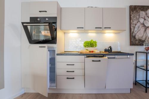 кухня, Marisol Design Apartment mit eigenem Stellplatz in Solingen