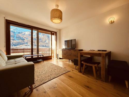 Studio cabine 4 pers. à Monêtier-les-Bains, parking, balcon avec vue montagne - FR-1-330F-242 - Location saisonnière - Le Monêtier-les-Bains