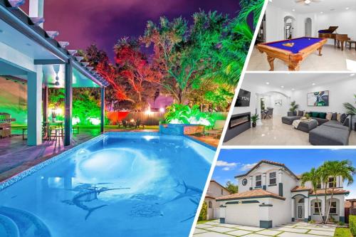 Luxe Villa 5BR I Pool Jacuzzi Fire Pit Piano in Miami, USA