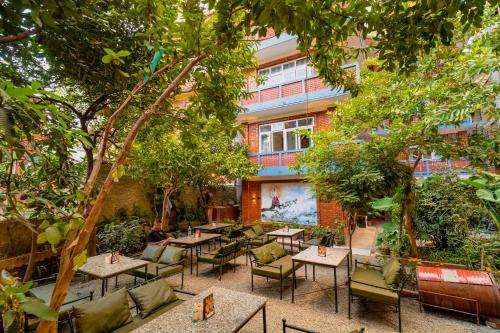 Garden, Kwabahal Boutique Hostel in Kathmandu
