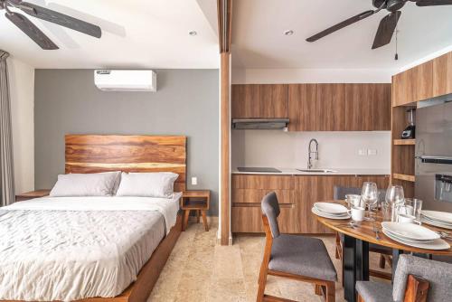 King Studio with Private Balcony, Rooftop Pool, Gym in Tulum, Mexico