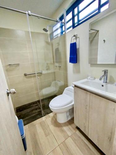 Shower, Green Highland Casa Campestre in Mundo Nuevo