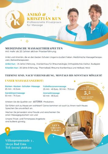 按摩, Hotel Monet - Das Kunsthotel an der Lahn in 巴特埃姆斯