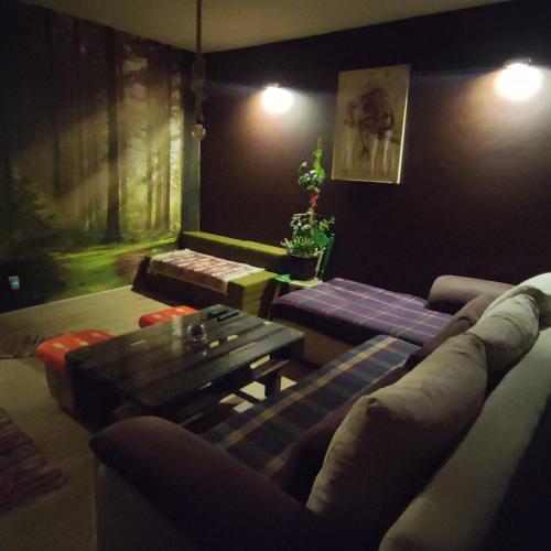 2 twin beds, 2 sofa beds