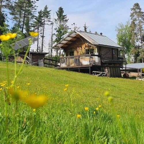 Holzhütte allein am Waldrand in Saldenburg, Deutschland