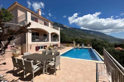 Exterior view, Villa Ionion Pelagos - infinity pool with magnificent sea views! in Vlachata