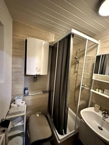 Fürdőszoba, Small studio for two - Ferienwohnung für Zwei (Small studio for two - Ferienwohnung fur Zwei) in Bad Reichenhall