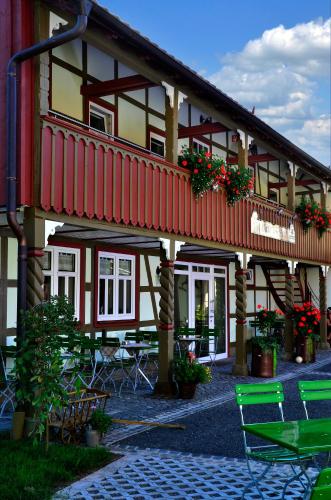 Viesnīcas āriene, Cafe im Hof- Bed & Breakfast in Straufhain