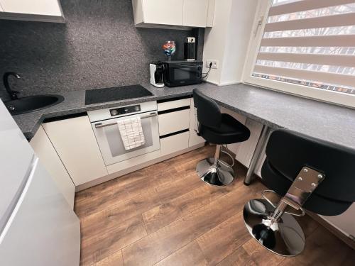 keuken, Apartaments near Gabija in Mazeikiai