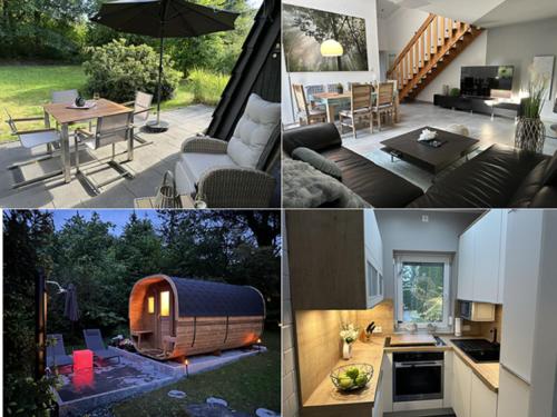 Schönes Ferienhaus 400m vom See, Sauna, Kamin, Klima, Garten - Lichtenberg