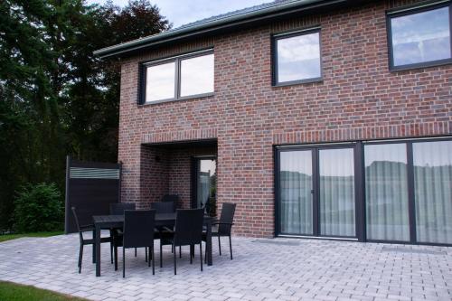 陽台/露台, Ferienhaus - Landhaus Egge in 利希滕奧/威斯伐倫
