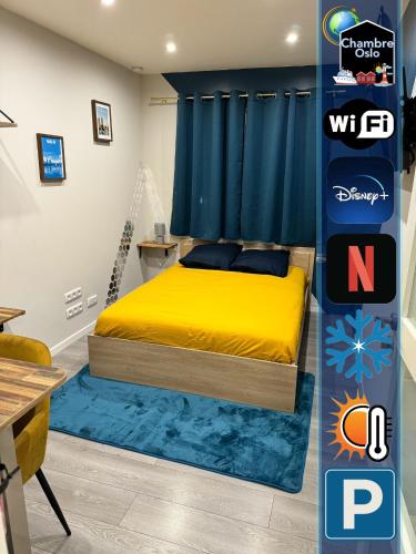 1 double bed