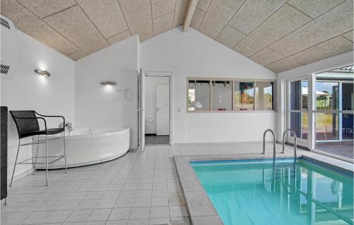 Swimming pool, Beach Front Home In Jerup With Sauna in Jerup