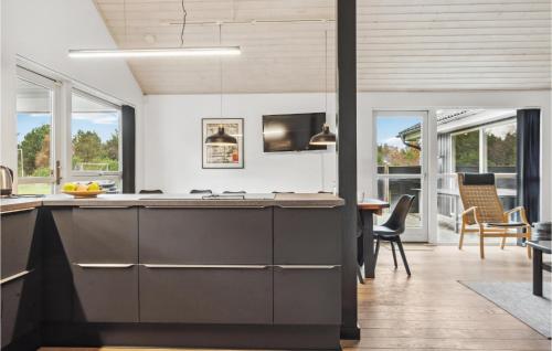 Kitchen, Beach Front Home In Jerup With Sauna in Jerup
