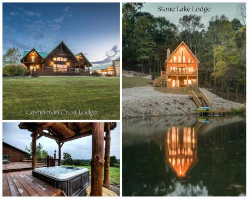 . Coschocton Hills - 2 Luxury Log Cabins - Lake