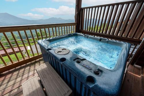 Hot tub, Awestruck Mountain View with Pool Access in Pigeon Forge Suburbs