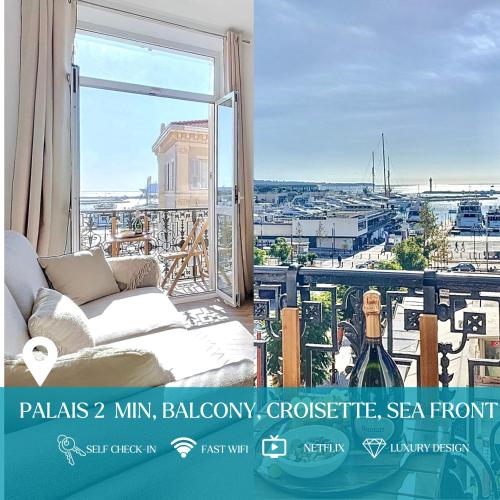 DELUXE SEAVIEW BALCONY - 2 min PALAIS & BEACH