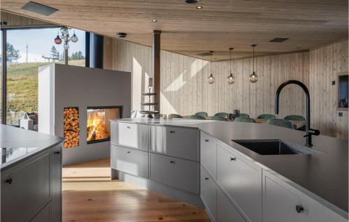 Kitchen, Stunning View In Holiday Home in Gol