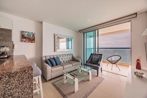 Acogedor apto de 1 habitación con vista de primera clase al océano