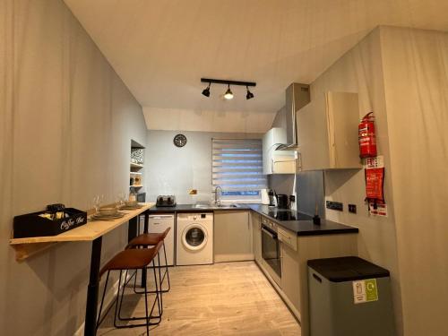 廚房, Peebles High Street Apartment in 皮布爾斯