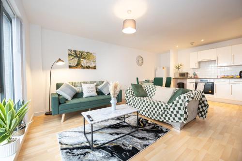Manchester - Beautiful Serviced Apartment, Amazing Location, Close to Old Trafford, City Centre, Media City, Etihad, Coop Live, AO Arena, Salford Quays, sleeps up to 6, with Free Private Car Parking, Manchester (fotografie 8)
