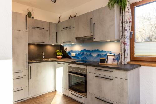 köök, Apartment Naturnah in Kauns