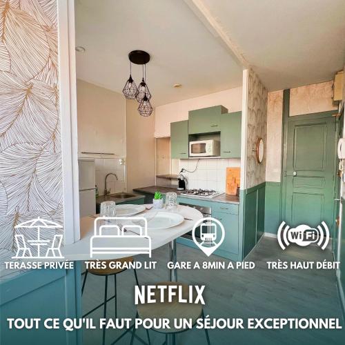 Doux Pavillon - "La Canopée"- 8min à pied de la gare - Terrasse