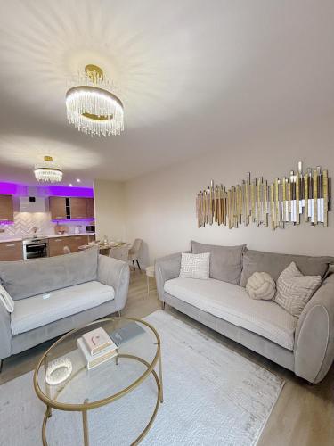 Luxury 2 bedroom Leeds City Apartment with Free parking & Jacuzzi bath, Leeds (Foto 9)