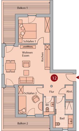 Residenz Seestern 146m von Strandweg entfernt