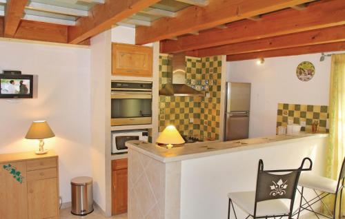Kitchen, Beautiful Home In St-Andre-Dolerargues in Lussan