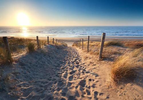 沙灘, Chalet with sauna close to the sea in 蘭傑維爾德住宅