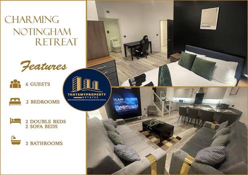 Luxe Stays - 4 Beds - Sleeps 6 People - Central Nottingham