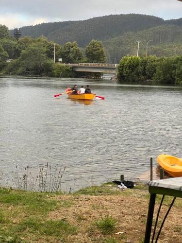 Cabaña con vista al rio