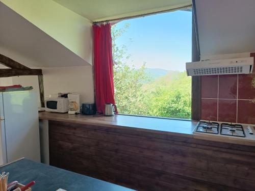 virtuve, Gite du Pic noir in Riverenert