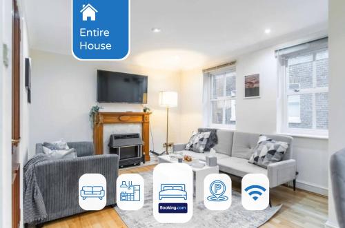 Chic 3-Bed Mews Townhouse St John's Wood With Free WiFi gîte à louer marriott maida vale