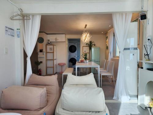 Gyedong byeolchae, Bukchon hanok village & Namsan tower city view Warm morning sunshine Tranquil Rest