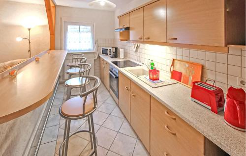 廚房, Ferienwohnung Groß Plasten in 格羅斯普拉斯滕