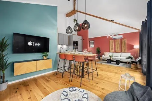 EDLER WOHNRAUM Schwanenteich-Penthouse mit Seeblick-Dachterrasse, Garage, Grill, Siemens-Kaffeevollautomat, Klima, Lift & WLAN 701 Mbps in Zwickau, Deutschland