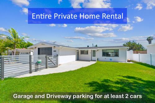 Entire Private 3-Bedroom House w Gated Yard, Garage, Crib in San Diego, USA