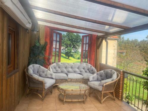 Balcony/terrace, casa teno in As Laxas