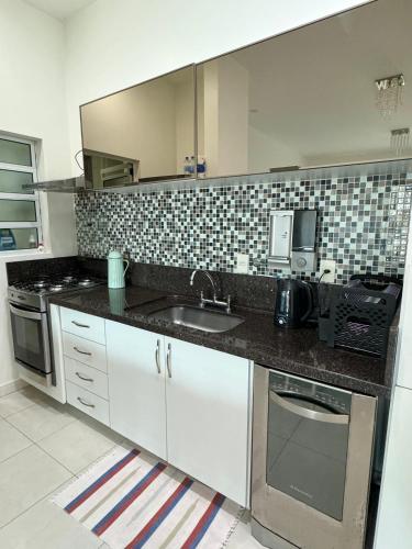 ห้องครัว, Aguas do Santinho Residence - Vista Mar in หาดซานติงโย