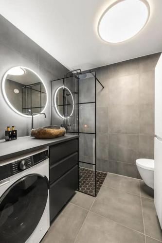 ฝักบัว, Demims Apartments Lillestrøm City Centre - Parking in ลิลสตรอม