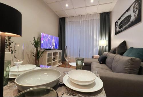 Soul-Apartment Terrasse Privat-Parkplatz Boxspringbett 55Zoll TV WLAN, Leipzig (foto 9)