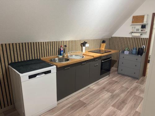 virtuve, Ferienwohnung Elbglück (Ferienwohnung Elbgluck) in Tespe