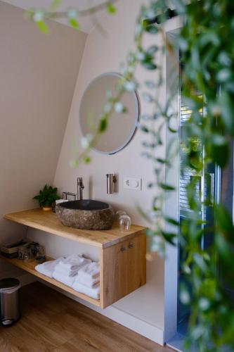 浴室, B&B De Mansarde in 阿培爾頓