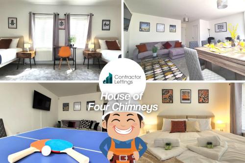 Spacious 4-Bedroom House with POOL & TABLE TENNIS TABLE and MASSAGE CHAIRS By Your Lettings Short Le