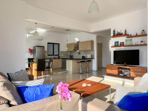 共用Lounge/電視區, Villa Aris in 阿吉奧斯泰奧多羅斯